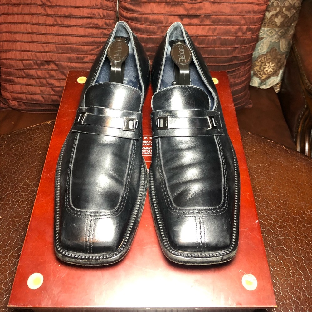 Men Feragamo shoes size 12 Black